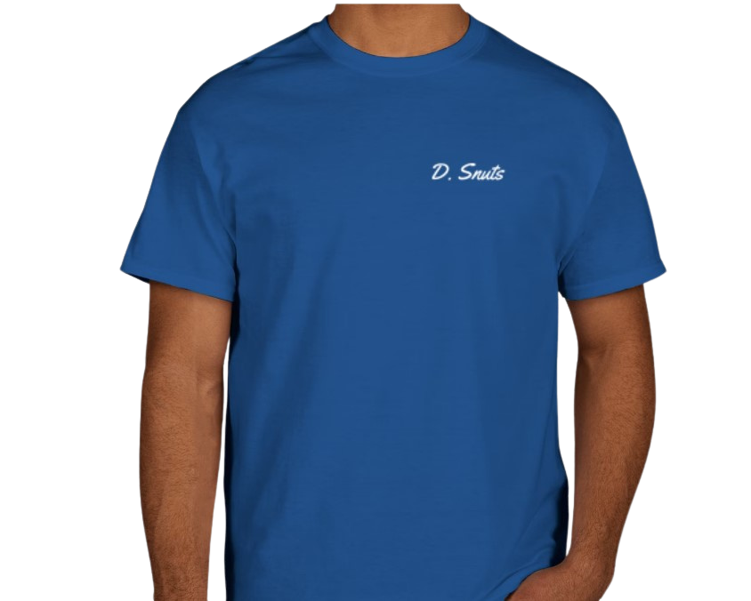 Navy Blue Short Sleeve - Large print on back